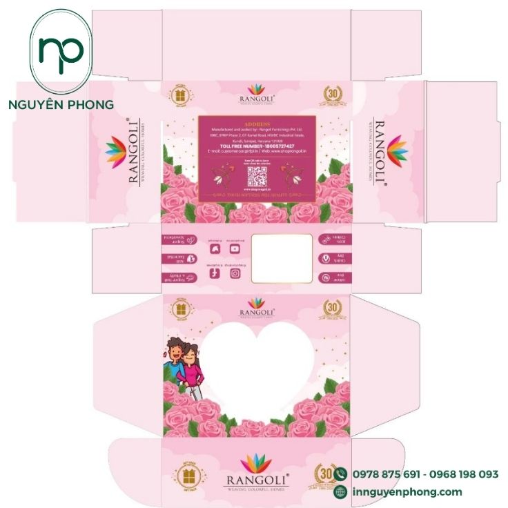 Mẫu hộp giấy đựng khăn tắm theo yêu cầu 